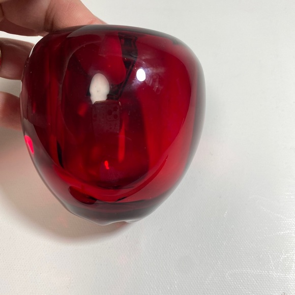 Godinger Shannon Crystal Designs of Ireland Red Apple Lidded Trinket votive - Picture 12 of 16
